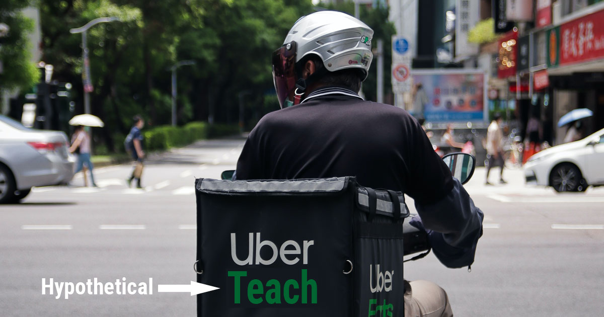 Uber Eats, the E-Myth Revisited, and Quadrilateral Relations. Original photo: Photo by Zhuo Cheng you on Unsplash